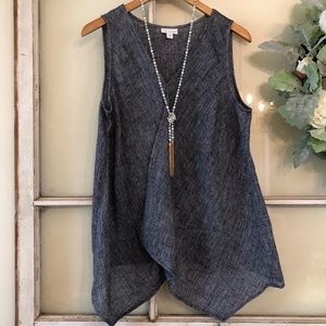 PureJill / Indigo Linen Tunic